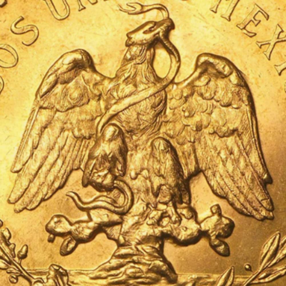 1947 Mexican Gold 50 Pesos Coin Brilliant Uncirculated 50 Pesos NGC BU