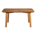 Technische titel: "Moderne houten tafel met gestructureerde poten"